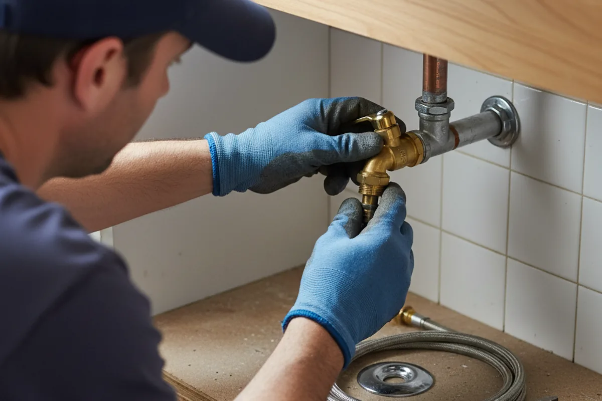 Shutoff valve and fitting work during Emergency Plumbing in South Charleston